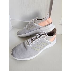 Adidas‎ Women's Cloud Foam, QT Flex Running Shoes 8.5 Gray Peach